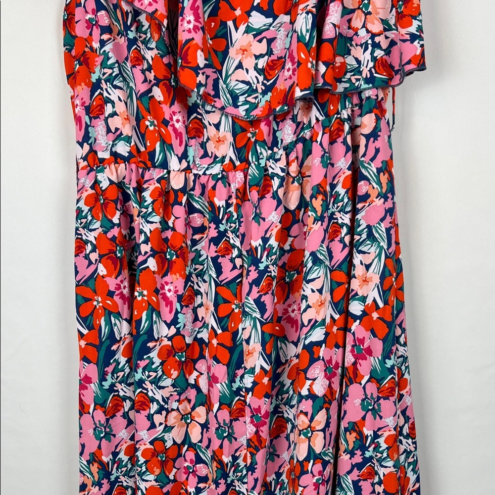 Vibrant Floral One-Shoulder‎ Dress - Picture 8 of 10